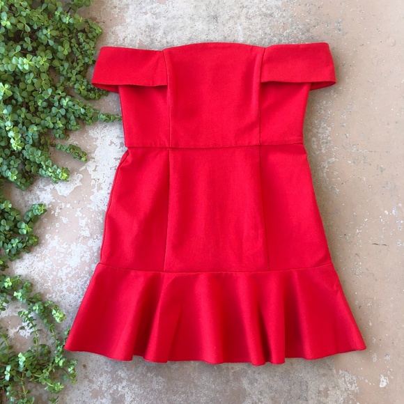 NICHOLAS Dresses & Skirts - n/nicholas Ponti Off Shoulder Red Mini Dress